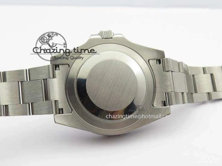 0226 Soft GMT-Master II 116759 SS Bp-Maker Black Ruby Crystal Diamond Dial On SS Bracelet A 3766